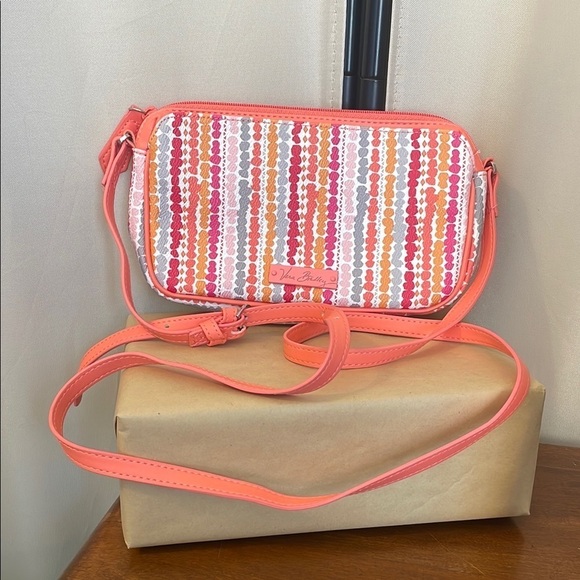 Vera Bradley Handbags - Vera Bradley Pink and Orange Crossbody Bag with Vibrant Design